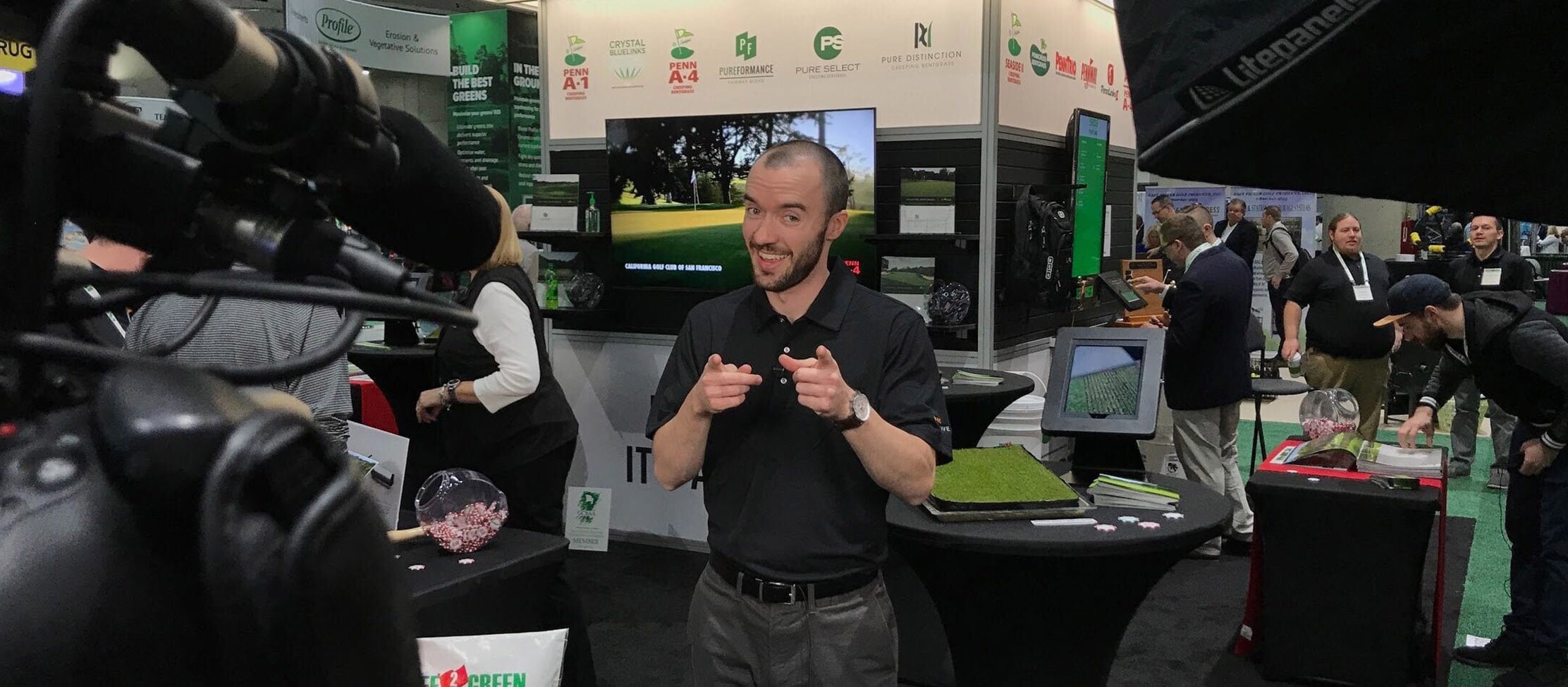 EPIC Creative employee Scott Covelli at a trade show.