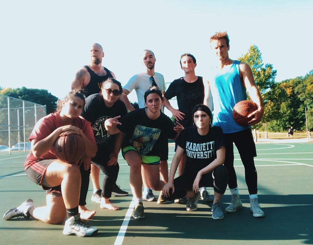 EPIC Creative basketball team group photo.