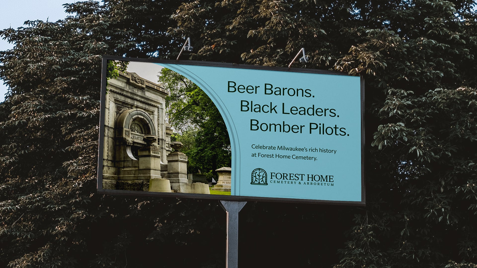 Forest Home Cemetery & Arboretum Billboard