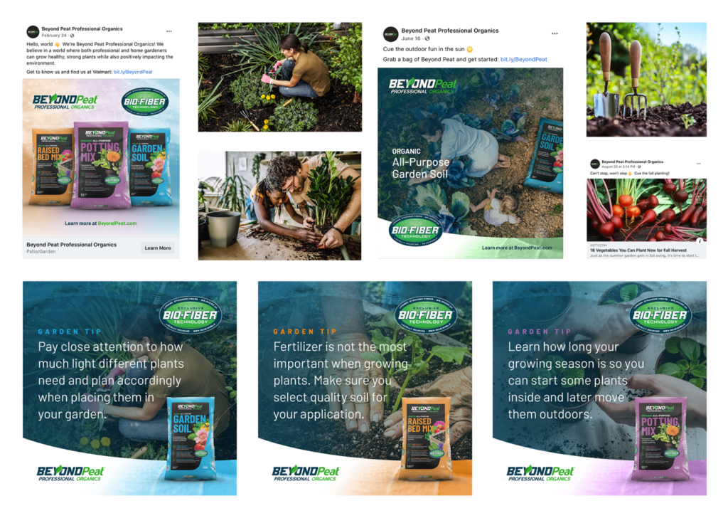 Stylized collage of social media post for Beyond Peat.