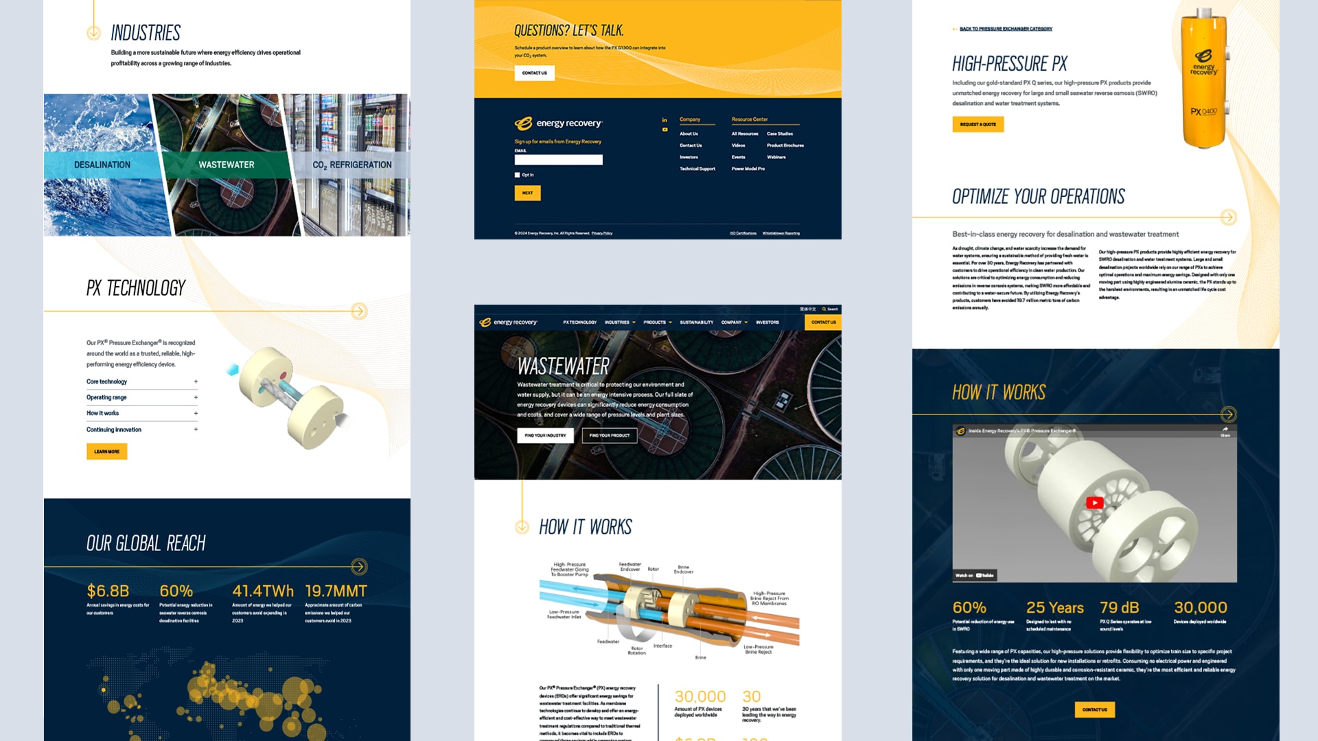 Stylized graphic showing ERI's new website design.